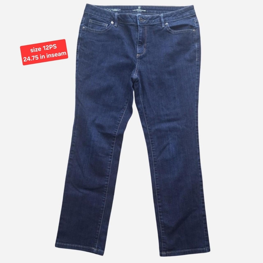Liz Claiborne Classic Fit Straight Leg Jeans, Size 12 Petite Short